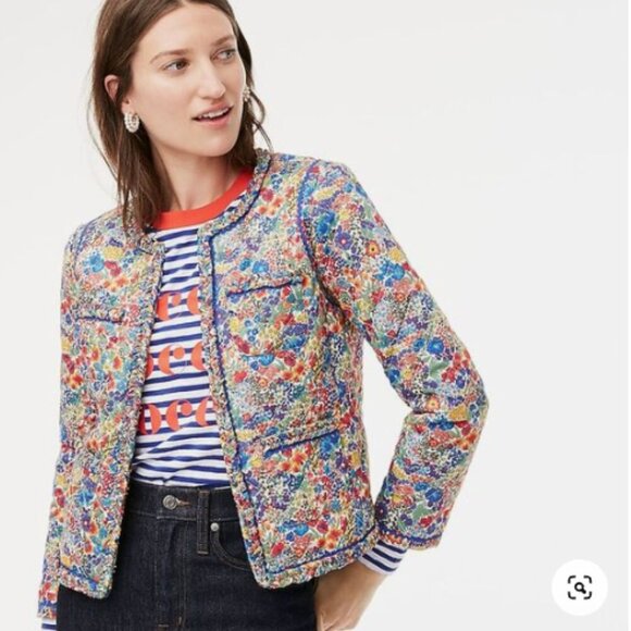 J Crew floral lady jacket in Liberty® Margaret Annie print Size 6 NWT - Picture 6 of 7